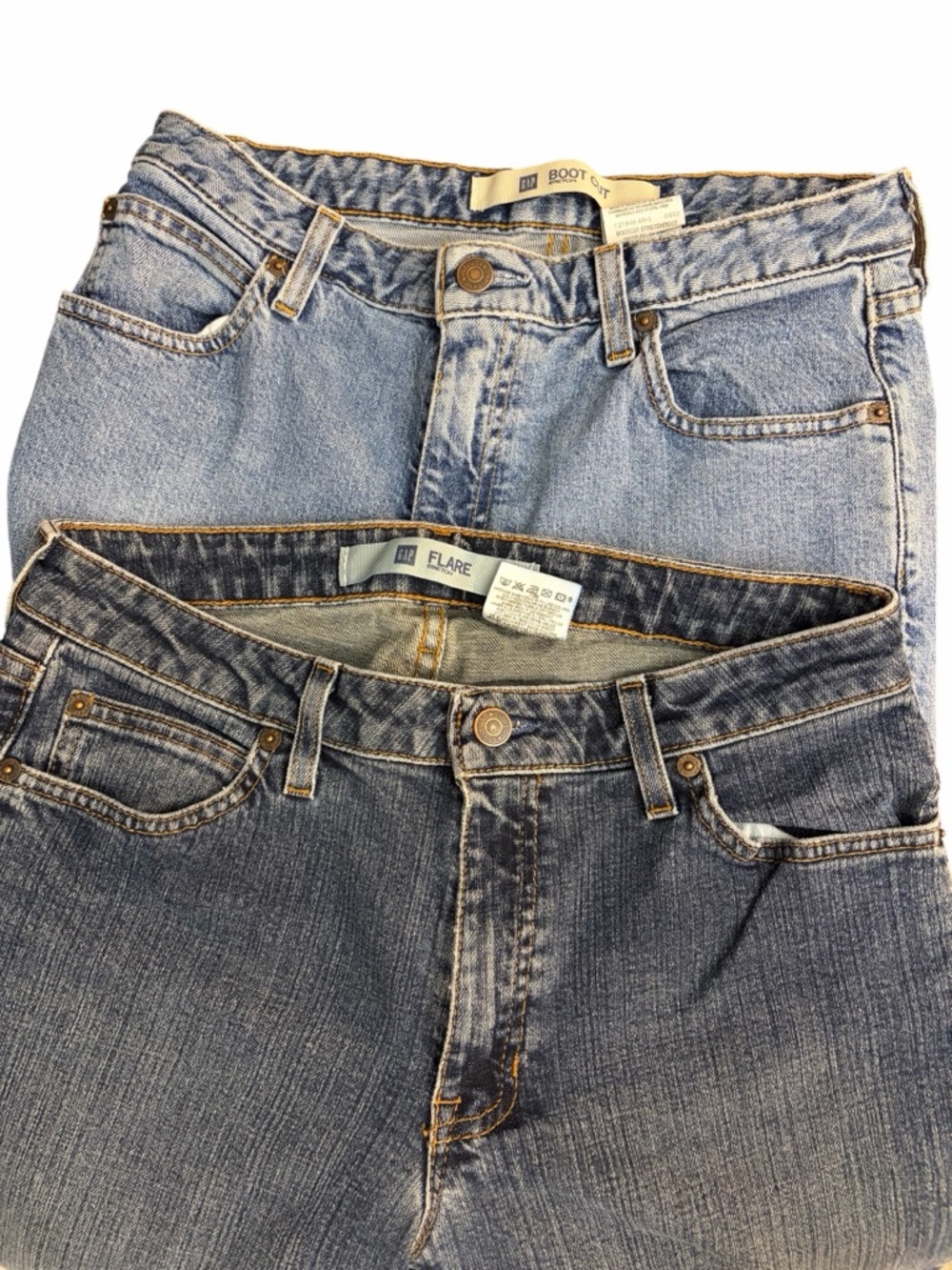 GAP Bootcut & Flare Jeans Womens Size 8 Regular Denim Bundle 2 Pair